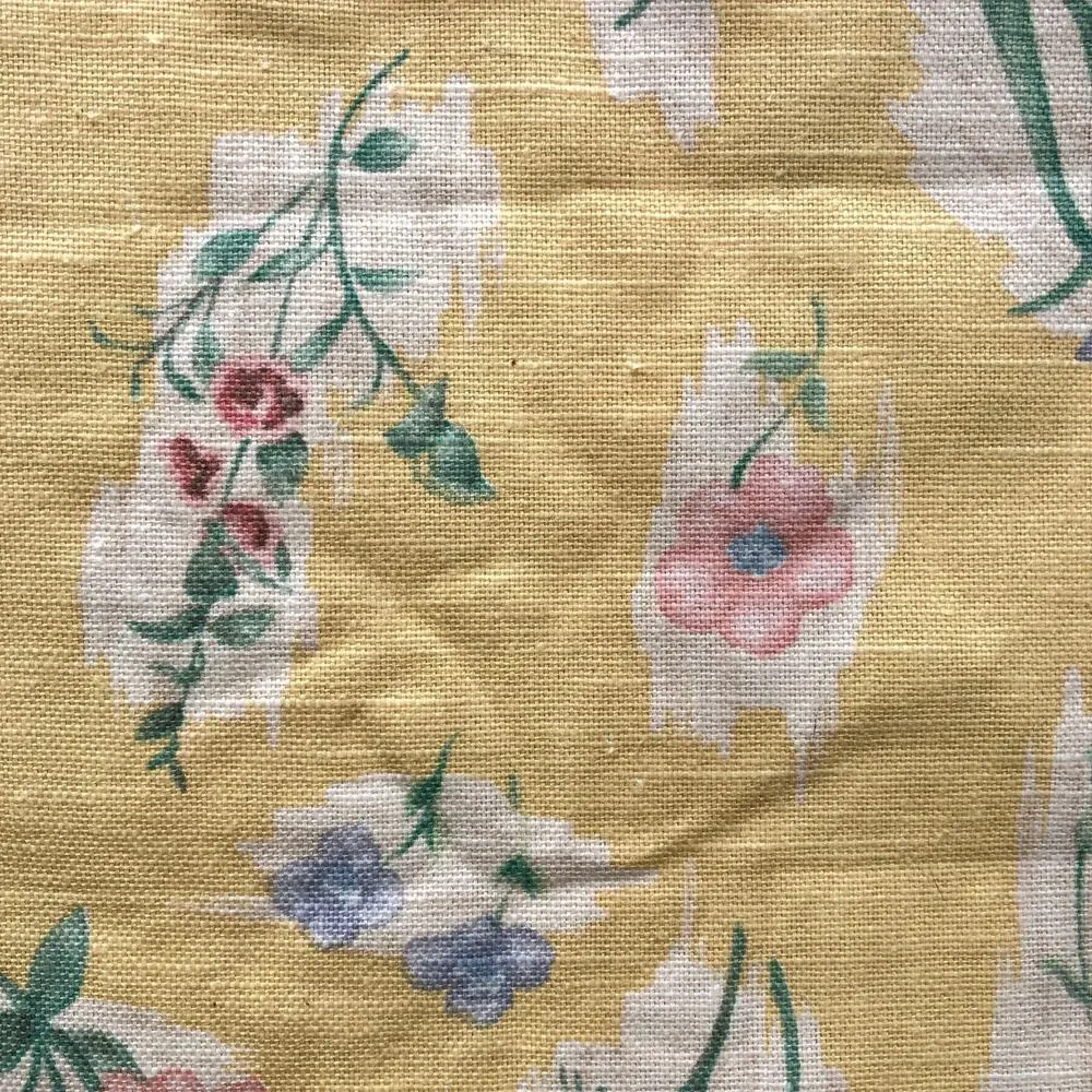 5th Ave Covington Yellow Floral Printed Fabric 54
